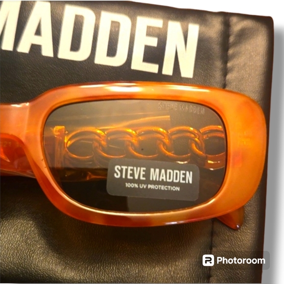 Steven Madden NWOT Orange Tortoise ShellSunglasses - Picture 2 of 4